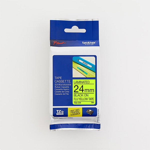 Pro Tape Range TZe-C51_Black-on-Flu-Yellow-Tape_24mm---web